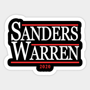 Bernie Sander Elizabeth Warren 2020 Sticker